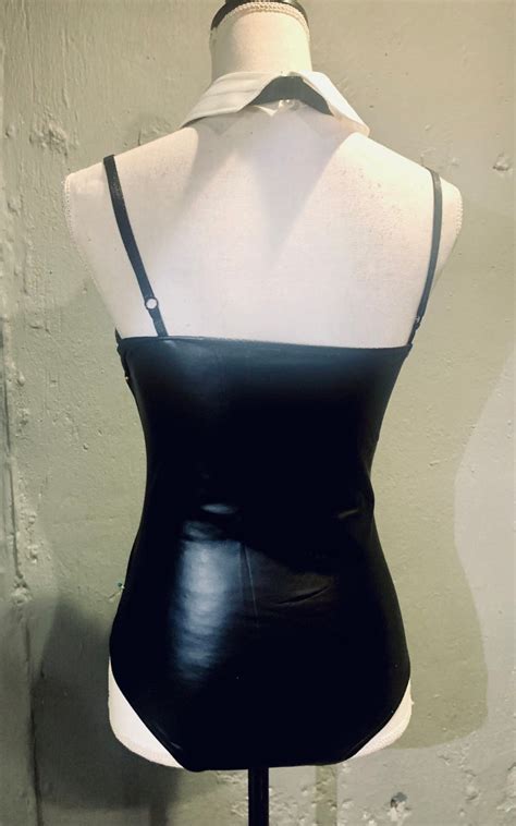 Custom Wet Look Sexy Bunny Costume Lingerie Etsy