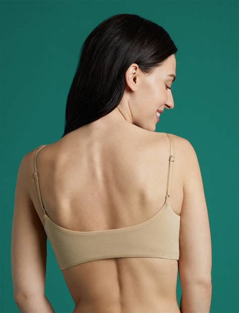 Beige Slick Chicks Adaptive Lounge Bra With Velcro® Brand Fastener Thirdlove