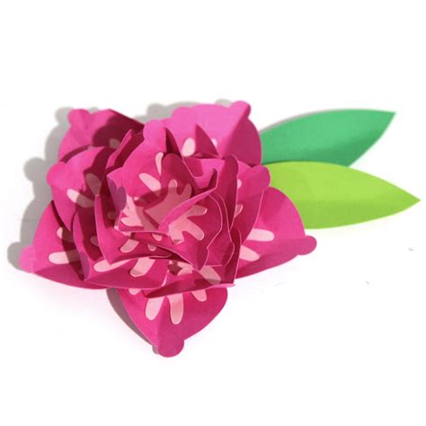 3d Paper Flower Svg Flower Template Paper Flower Svg 3d Paper Flower For Cricut Silhouette