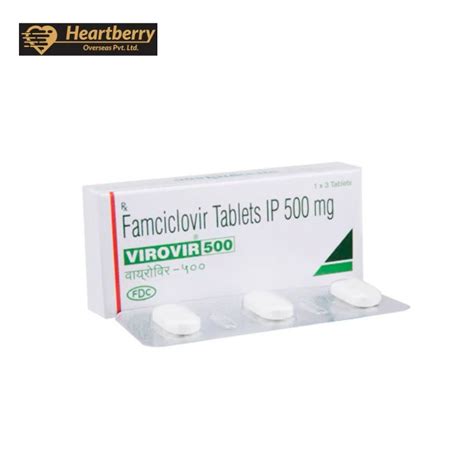 VIROVIR 500 MG TABLET FAMCICLOVIR EXPORTER IN UNITED STATES At Rs