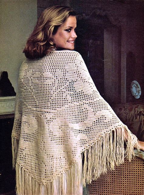 Crochet Filet Floral Shawl Pattern Crochet Wrap Filet Shawl Pattern