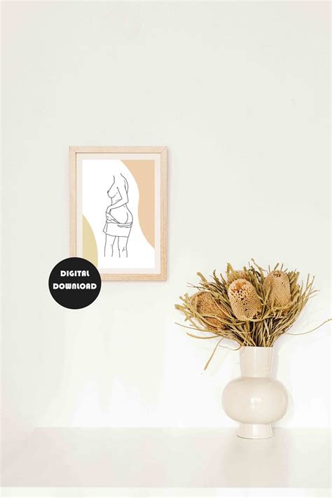 PRINTABLE Naked Woman Line Art Nude Line Art Female Drawing Minimalist Wall Art Erotic Art