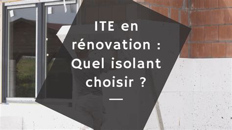 ITE en rénovation quel isolant choisir