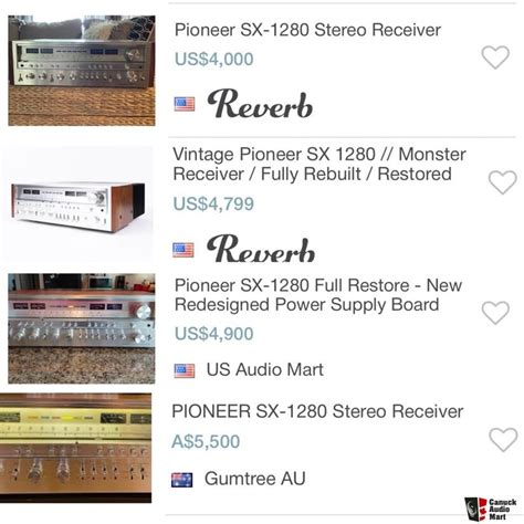 Refurbished 1978 Pioneer SX 1280 Flagship Monster 64lbs Receiver 185