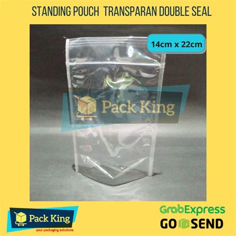 Jual PP Standing Pouch Transparan Double Seal 14x22cm 50pcs Shopee