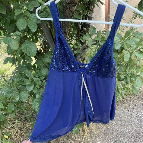 Cute Sparkly Blue Lingerie Top Also Super Cute For Depop