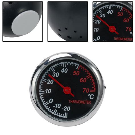Mini Car Interior Digital Clock Thermometer Guage Meters For Dashboard ...
