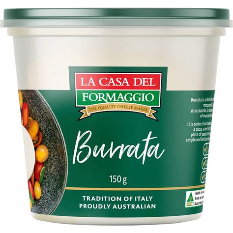 La Casa Del Formaggio Burrata 150g Woolworths