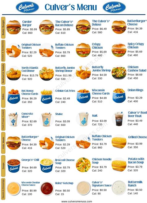 Culver's Menu With Prices | Updated July 2025