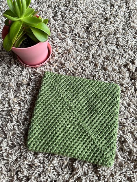 Crochet Hot Pad Trivet Farmhouse Kitchen Potholder Double Thick Kitchen Potholder Handmade