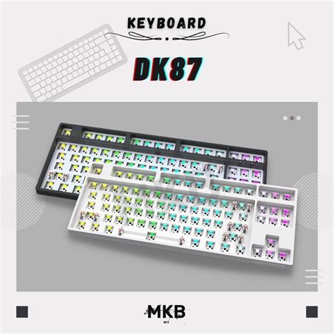 Ready Stock Dk Keyboard Kit Tkl Hot Swap Custom Rgb Tri Mode Ghz Bluetooth Typec Silicon
