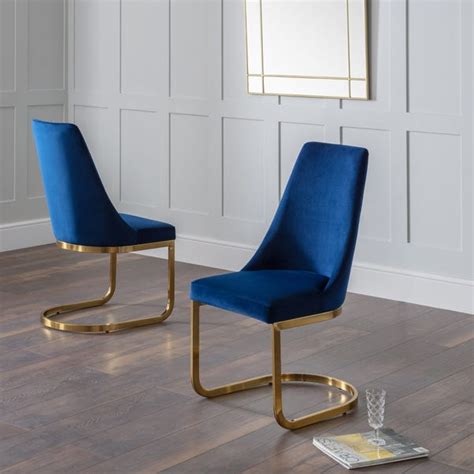 Vittoria Set Of 2 Cantilever Dining Chairs Dunelm