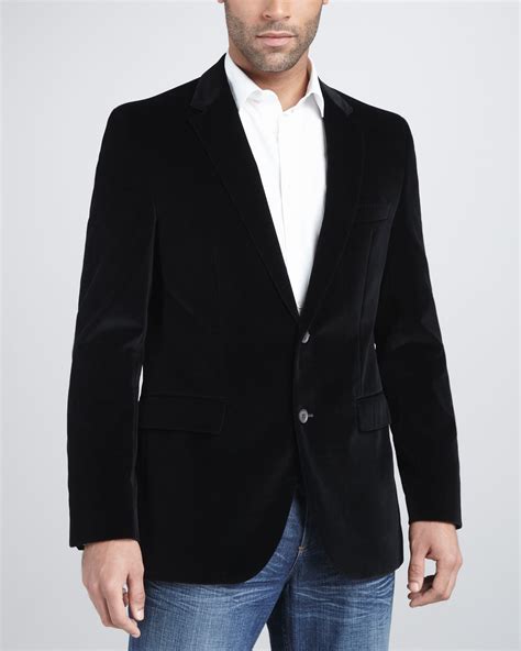 Boss Velvet Blazer in Black for Men | Lyst