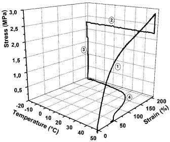 Cyclic Thermomechanical Experiment Of Polyurethane Synthesized From The