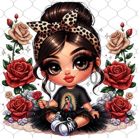 Chibi Cute Latina Baby Girl Png Png Latina Princess Clipart Hispanic Girl Png Chibi Girl