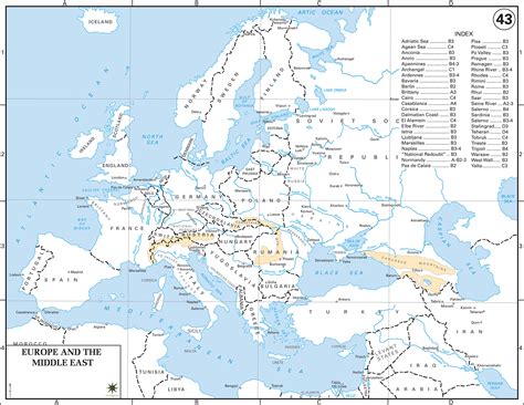 map of europe in 1943