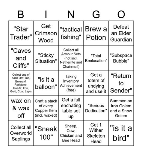 CUBE HARDCORE CHALLENGE Bingo Card