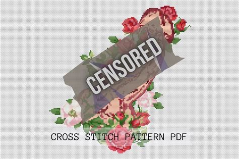 Penis Art Cross Stitch Pattern Pdf LGBT Art Couple Gays Gift Gasm Naughty Sex Anatomical