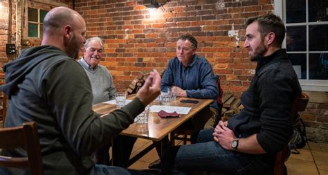 Gathering Men Around The Table To Talk Share And Connect The