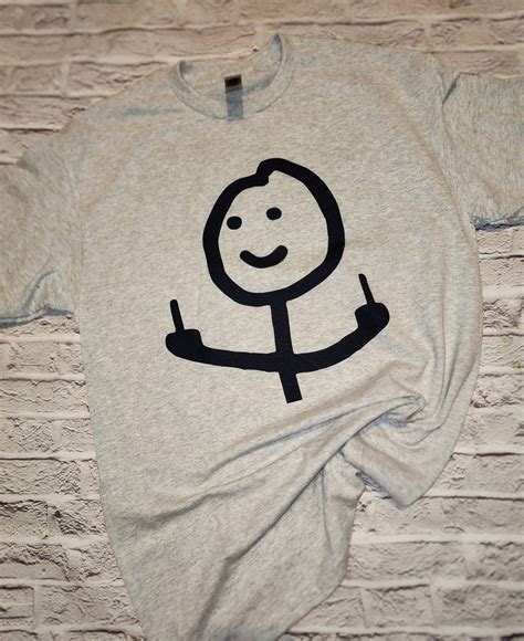 Doodle Stick Man Fuck You Unisex Tshirt Etsy