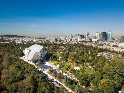 Aerial Footage The Louis Vuitton Foundation Paris Iucn Water