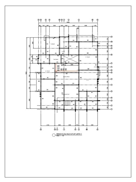 11denah Balok Dan Kolom Lantai 2 Pdf Pdf