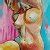 Nude In Turquoise Painting By KOlha Jose Art Gallery