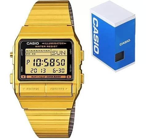 Reloj Casio Vintage Db380 Acero Dorado 30 Memorias 5 Alarmas Cuotas