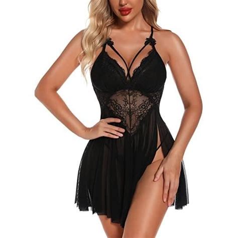 Lingerie Femme Tenue Sexy Nuisette Fendue Sous Vetements Feminins Sexy Black Cdiscount Pr T