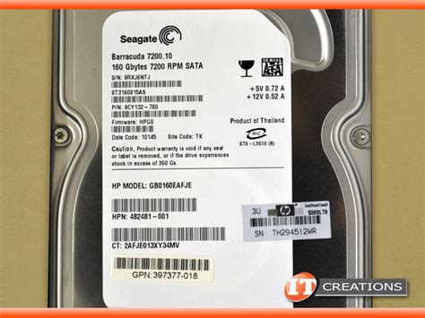 Hp Gb K Rpm Sata Inch Hot Plug Hard Drive Gb S Tray