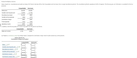 Solved A Prepare A Contribution Margin By Product Repo