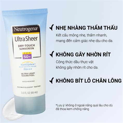 Kem Chống Nắng Neutrogena Ultra Sheer Dry 88ml Ibeautyshop