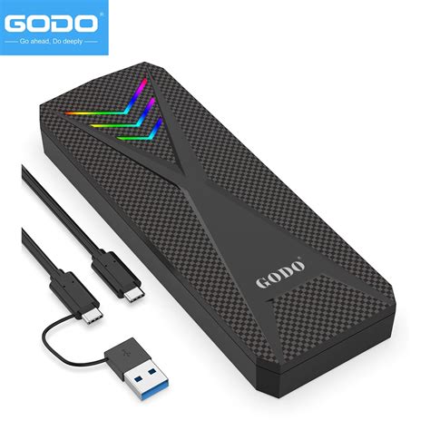 GODO Gabinete Externo Port Til USB C Para M 2 NVMe SSD Ferramenta