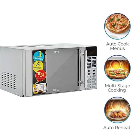 Ifb 20 L Convection Microwave Oven 20sc2 Metallic Silver With Starter Kit