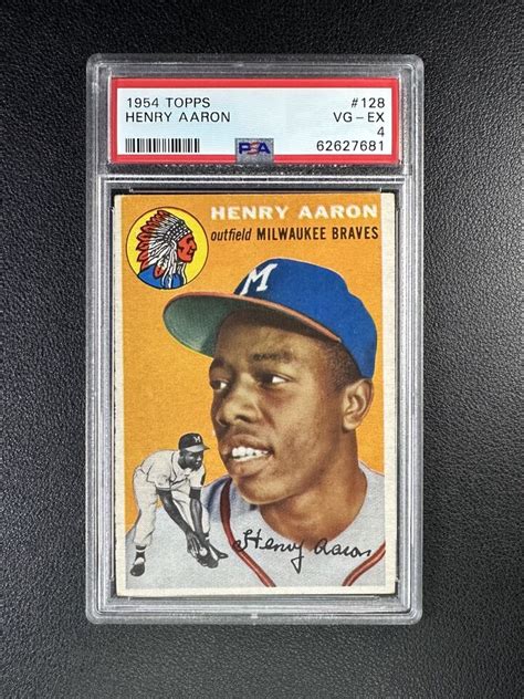 Henry Hank Aaron Psa Topps Baseball Rookie Card Rc Braves