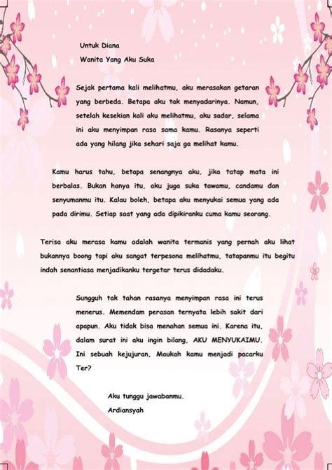 Contoh Contoh Surat Cinta Singkat Backup Gambar