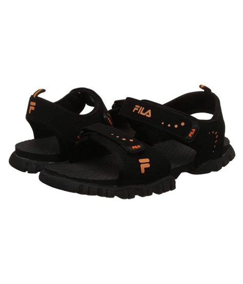 Fila Black Synthetic Floater Sandals - Buy Fila Black Synthetic Floater Sandals Online at Best ...