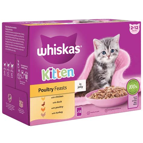 Whiskas Kitten Poultry Feasts In Jelly 12 X 85g Cat Food B M Stores