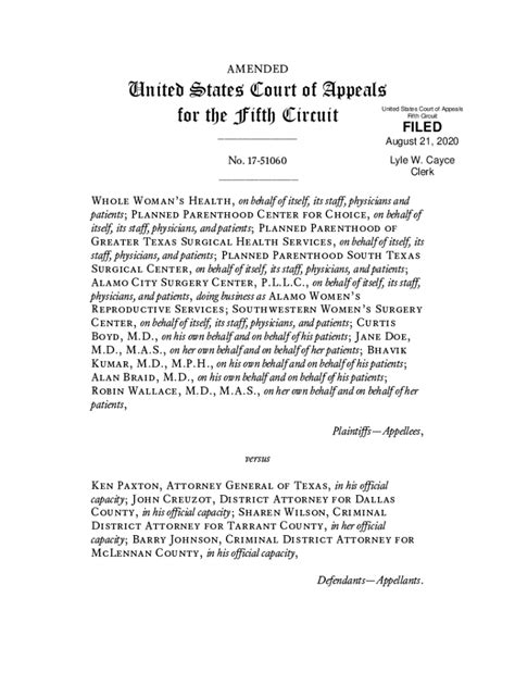 Fillable Online 17 51060 Cv0 Pdf Fifth Circuit Court Of Appeals Fax