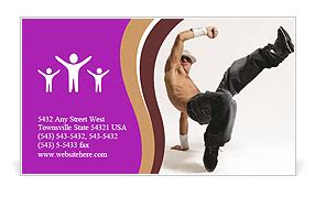 Dancer With Naked Torso Business Card Template Design ID SmileTemplates