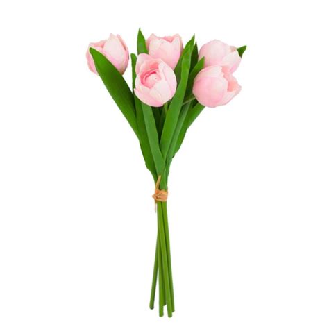 Ripley Planta Artificial Ramo Tulipanes Rosado 36 Cm