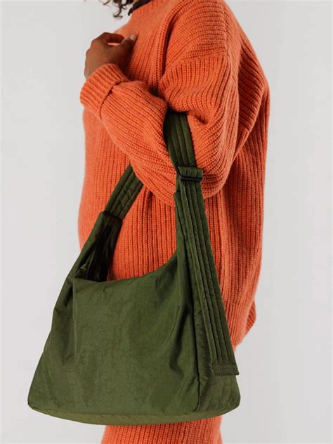 Baggu Nylon Shoulder Bag Bay Laurel Hands