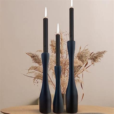 Matte Black Candle Holders Set Of 6 For Taper Candles