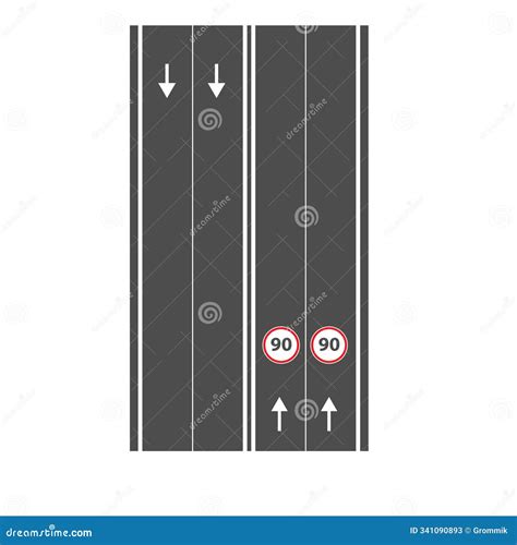 Road Markings. an Asphalt Road with Elements of Traffic Flow