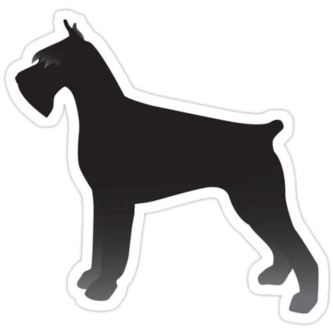 Giant Schnauzer Basic Breed Silhouette Stickers By Tripoddogdesign