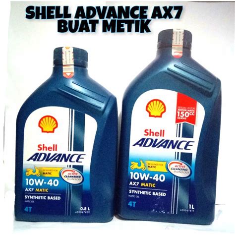 Jual Shell Advance Metik Scooter Ax Sae W Ml Liter Ori