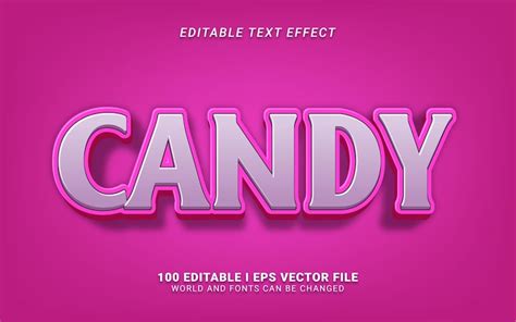 Premium Vector Candy Editable Text Effect