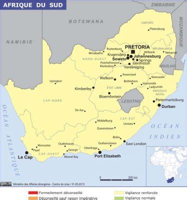carte de lafrique du sud informations pratiques du pays