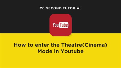 Go Into Theatre Mode In Youtube Youtube Tutorial 5 Youtube
