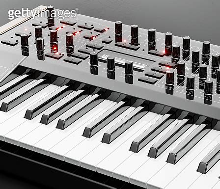 Music Instriument Synthesizer Electronic Keyboard On The Floor In A